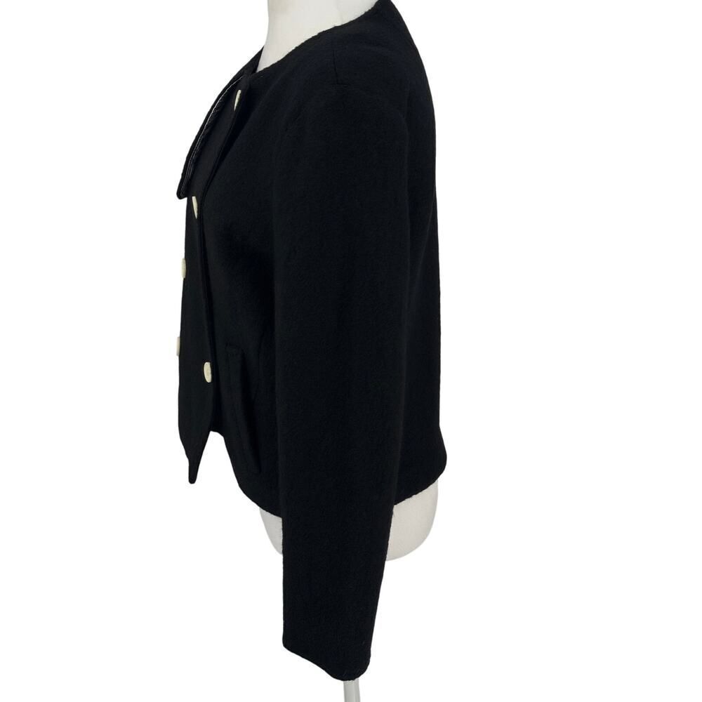 NWT J.Crew Black Double Breasted Wool Blazer Jacket Women's Size Small Classic - Picture 3 of 14
